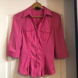 Cotton Express Women’s Pink 3/4 Sleeves Top Small